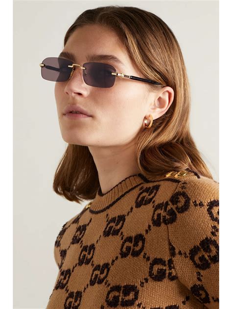 gucci logo rectangular sunglasses|Gucci rectangle sunglasses women.